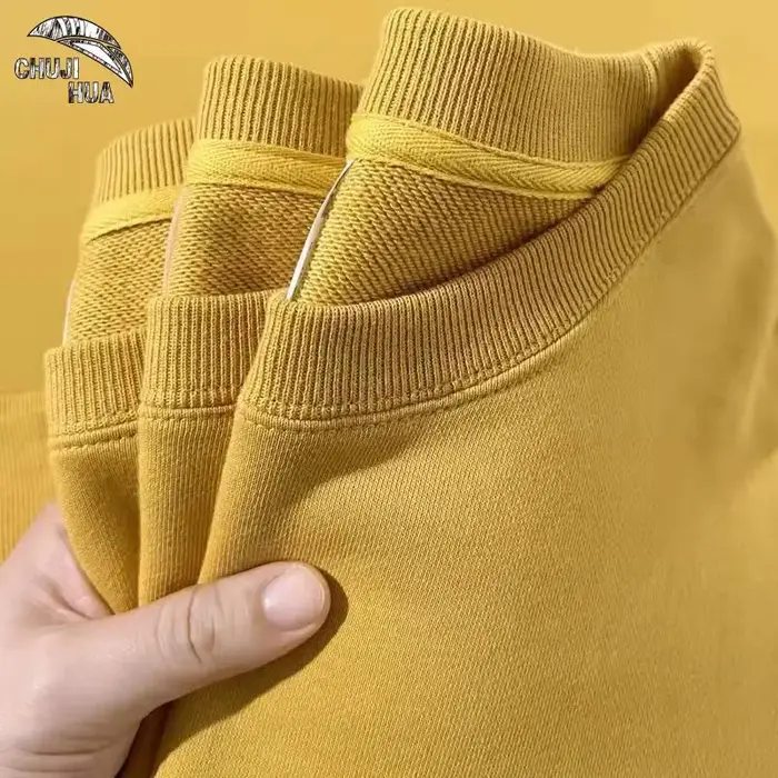T-shirt à Manches sulfet Col Rond pour Homme et Femme, Vêtement 100% Coton, Solide, pour le dehors,