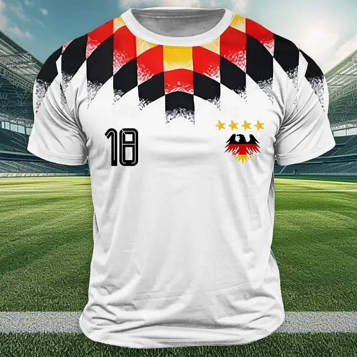 Allemagne drapeau National impression t-shirt pour hommes en plein air Jersey hauts de sport décontracté col rond ample à manches courtes été Deutschland t-shirts