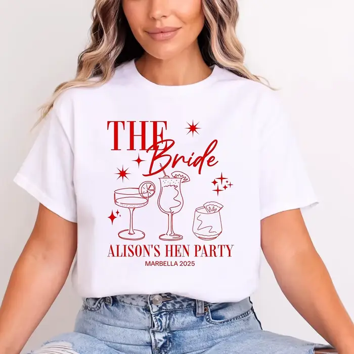 T-shirts et hauts pour femmes pour enterrement de vie de jeune fille (EVJF) et fête nuptiale