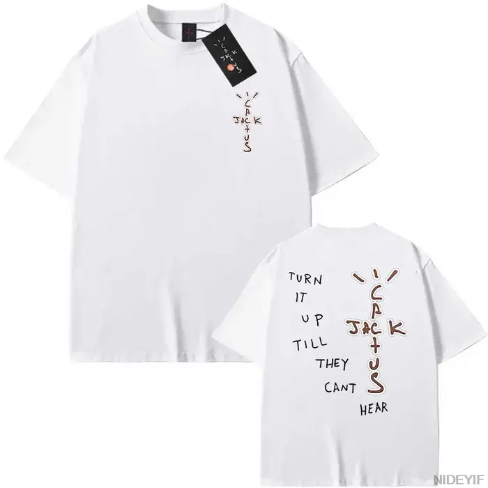 100% coton t-shirt hommes femmes mode Hip Hop t-shirts cactus jack lâche à manches courtes Fans cadeau hauts