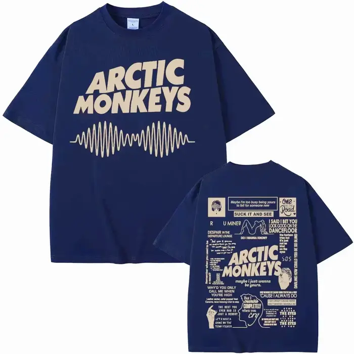 Nouveau T-shirt Rétro de l'été 2026 du groupe Arctic Monkeys – T-shirt Imprimé Col Rond Tendance pou