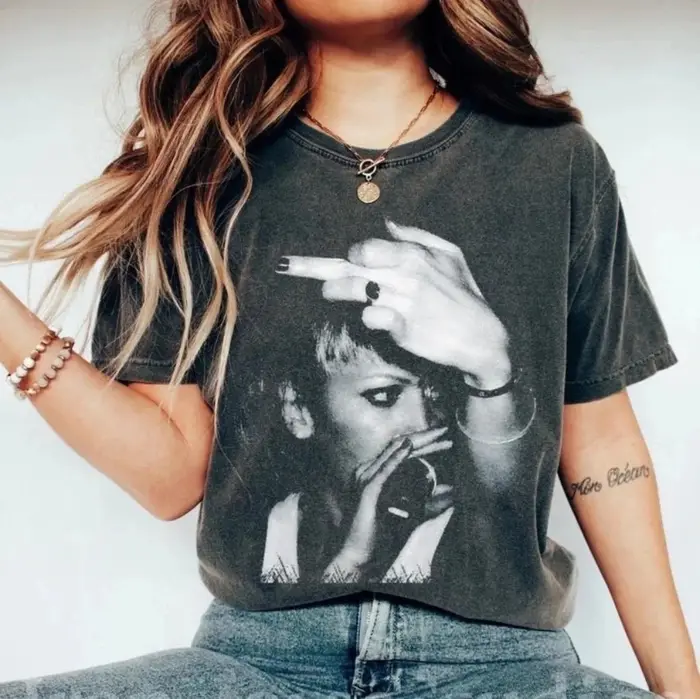 T-shirt punk rock Gwen Stefani, T-shirt No Doubt des années 90, chemise streetwear rétro en coton pu