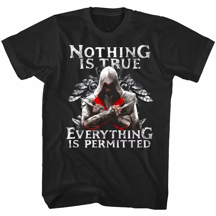 Rien n'est vrai Tout est autorisé. T-shirt d'assassin du roman. T-shirts décontractés à manches cour