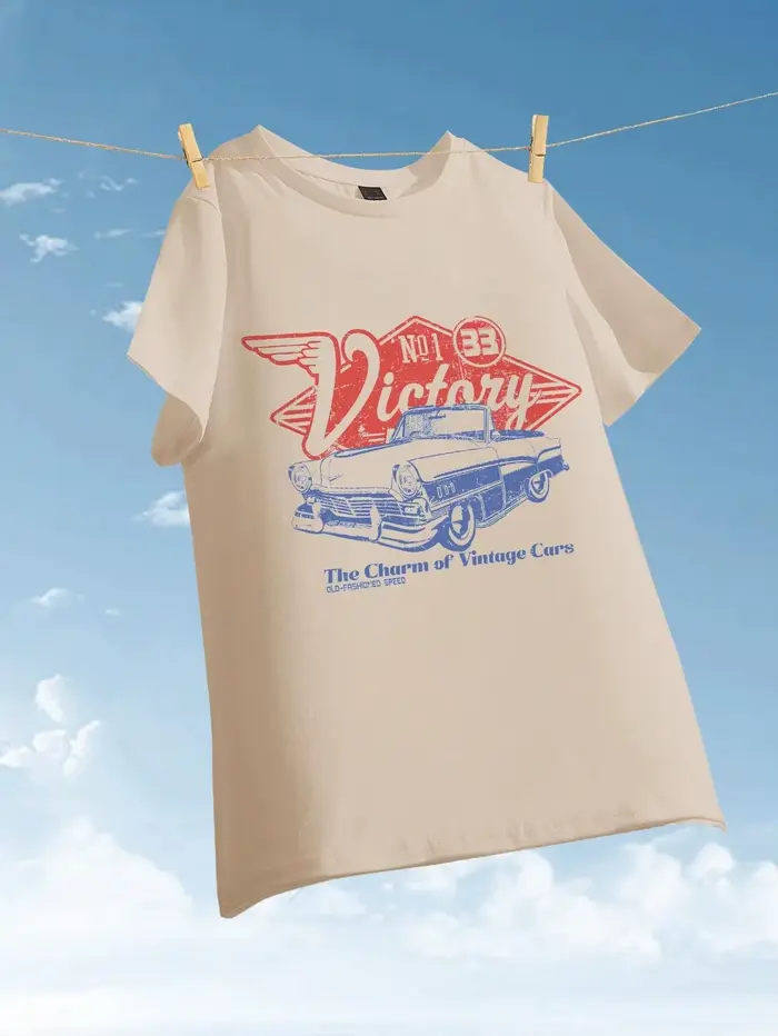 T-shirts pour femmes, imprimé The Charm Of Vintage Cars Victory