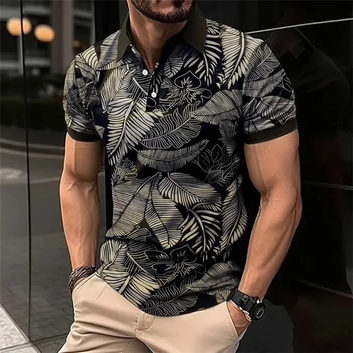 Polo à rayures colorées pour hommes