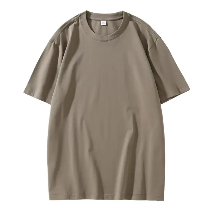 T-shirt d'été à manches courtes et col rond en coton Lycra pour hommes et femmes