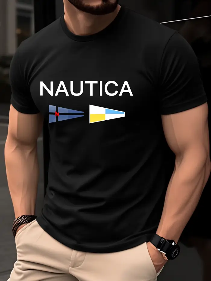 T-shirt pour homme - Haut léger à manches courtes pour l'été - Tendance