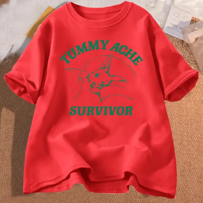 Ventre douleur survivant t-shirt hommes femmes drôle