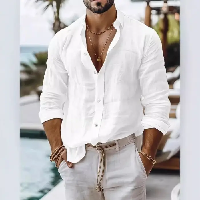 Chemise à manches longues pour hommes