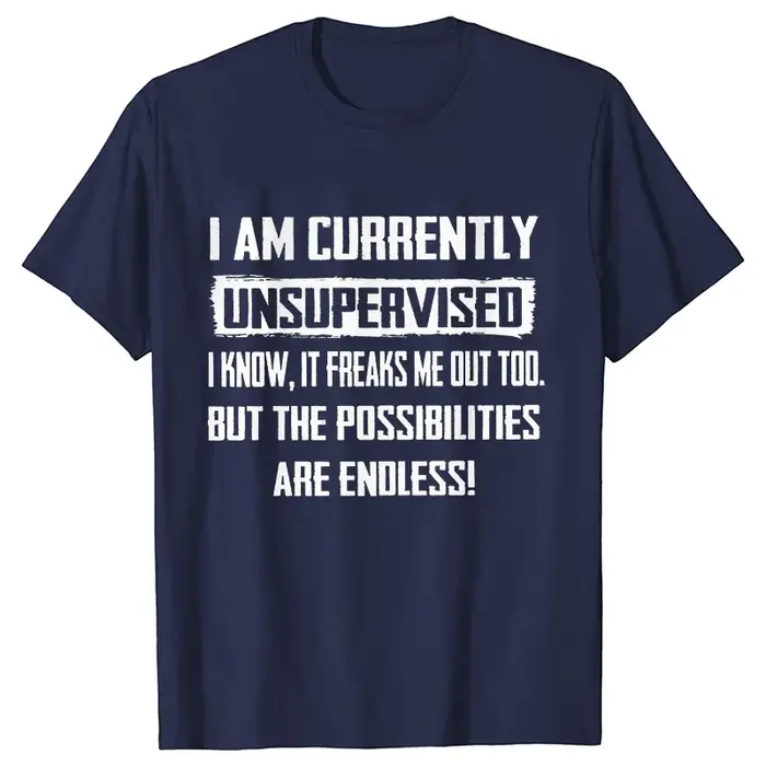 T-shirts drôles pour hommes je suis actuellement non supervisé T-shirt hilarant drôle disant cadeau pour lui
