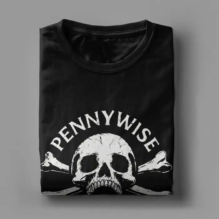 T-shirt Punk Art Pennywise Band Merch pour hommes