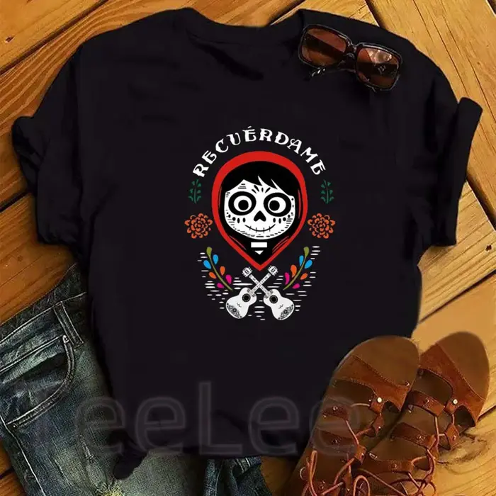 T-shirts pour femmes avec imprimé Coco de dessin animé