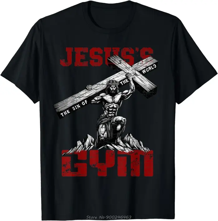 Christian entraînement T-shirt jésus gymnase culturiste Motivation T-shirt hommes coton T-shirt mode