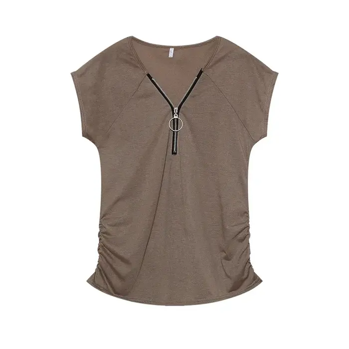 Chemisier T-shirt à manches courtes décontracté pour femme