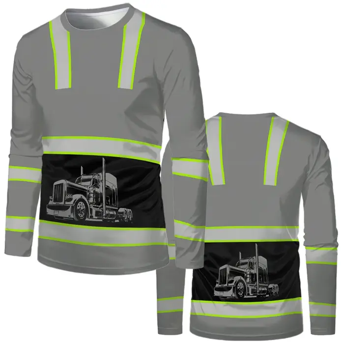 Uniformes de travailleurs de la Construction T-shirt pour hommes ample décontracté classique col ron