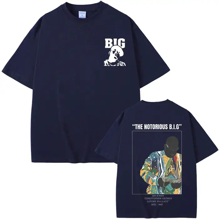 Vintage le célèbre grand T-shirt Biggie Smalls graphique T-shirt hommes femmes mode Hip Hop t-shirts hommes coton surdimensionné T-shirt