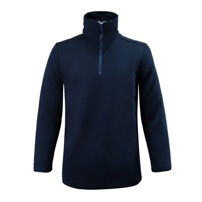 T-shirts zippés à manches longues bleu marine confortables