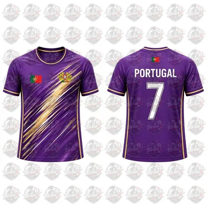 Maillot de football pour homme avec imprimé drapeau du Portugal 2026