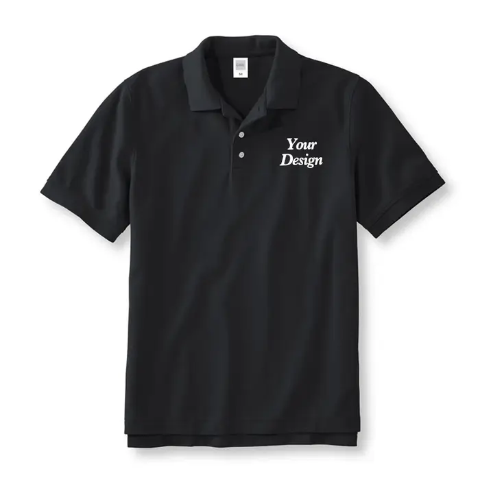 Polo personnalisé 100 % coton, imprimez votre design de marque, logo, slogan d'équipe, texte. PoloSh