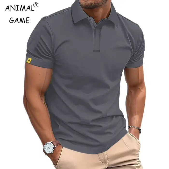 Polo d'été à manches courtes pour hommes, t-shirt de Sport décontracté, Business, léger, boutons, St