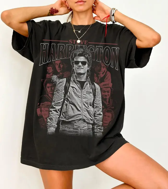 Steve Harrington T-Shirt unisexe graphique T-Shirt 80s émission de télévision chemise rétro Vintage 