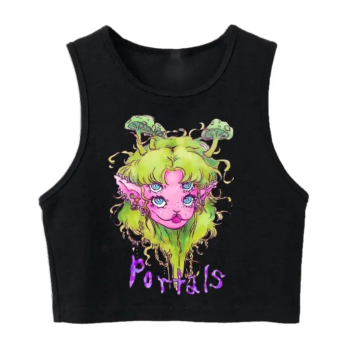T-shirt court gothique Melanie Martinez pour femme, streetwear, vintage, humoristique, comique