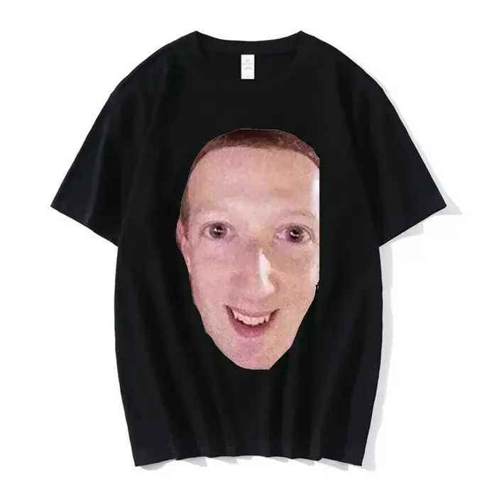 T-shirt manches courtes, streetwear, maudit, meme Facebook, Mark Zuckerberg, grande taille