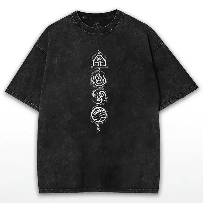 Avatar: le dernier maître de l'air Anime Aang graphique T-shirt décontracté lavé