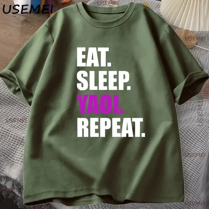 Eat Sleep Yaoi répéter T-shirt Manga