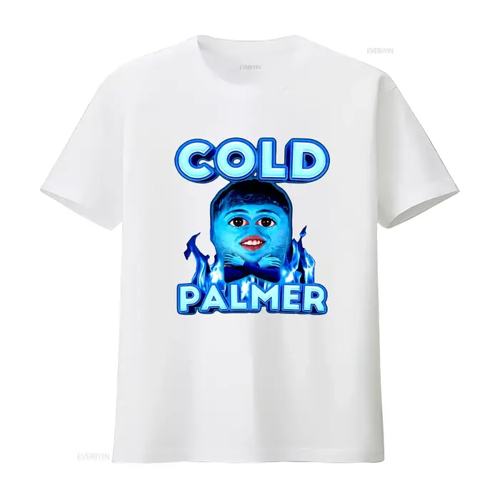 Cold Palmer Cole M T-shirt en coton Fun Meme vintage Graphique délavé Polyvalent Casual Confortable Doux Vêtements de créateurs unisexes