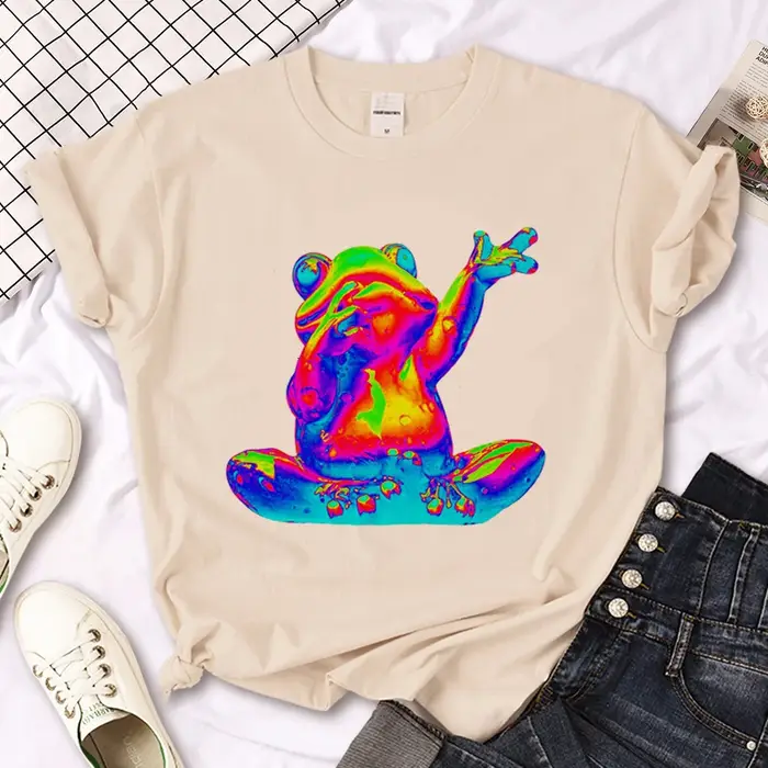 Techno t-shirt femmes designer bande dessinée graphique