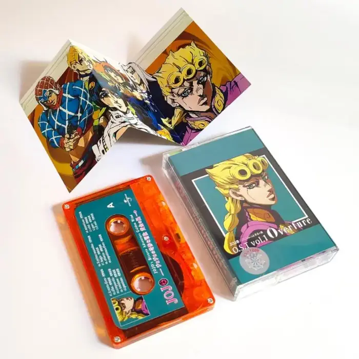 Anime JoJo's Bizarre Adventure bande musicale Kujo Jotaro Giorno Giovanna Cosplay bandes sonores boîte Cassettes