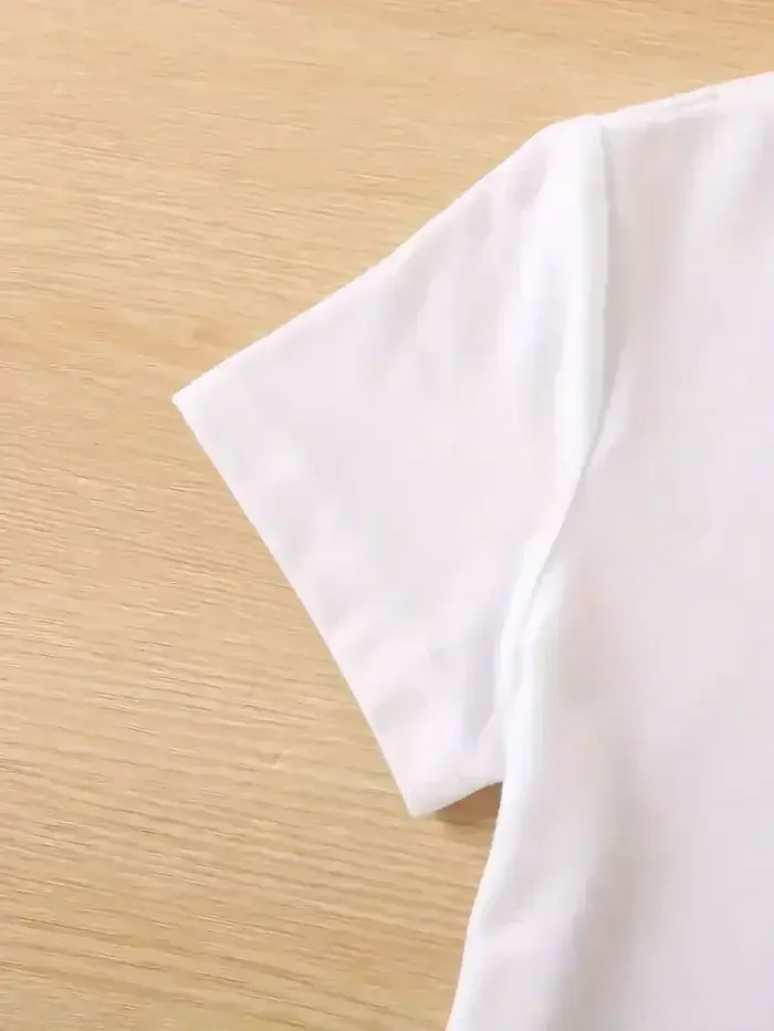 2025 Santorin imprimé col rond T-Shirt
