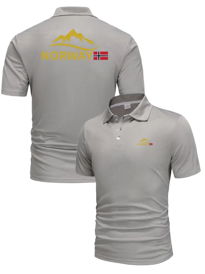 Polo respirant à manches courtes pour homme avec col rabattable