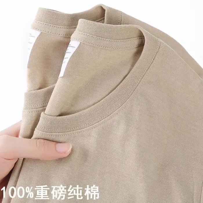 T-shirt 100% Coton Hommes Femmes Solide document O Cou À Manches Courtes Y-Été Coréen At Demi-Manches