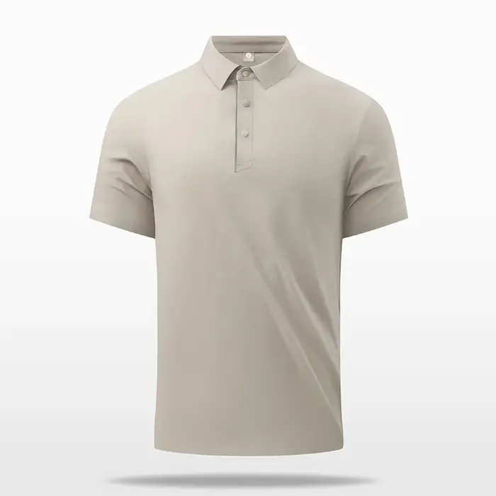 Polo Premium Homme Sans Couture Col Revers Imprimé Ample Manches Courtes