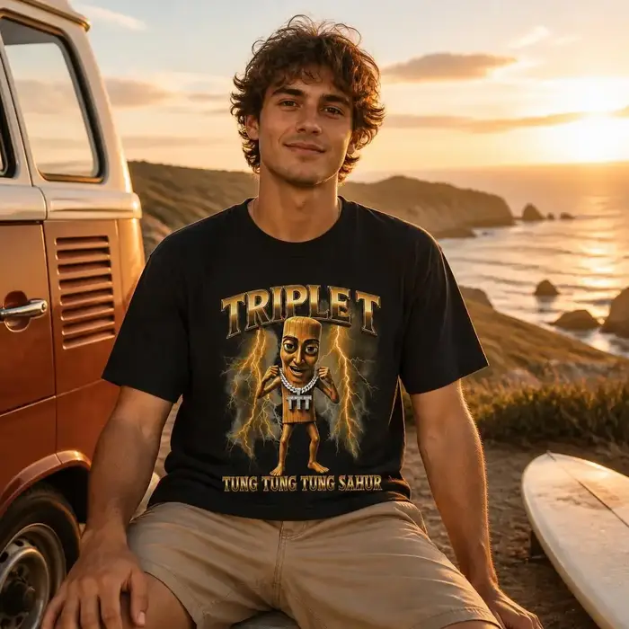 T-shirts décontractés Triple T Tung Tung Tung Sahur