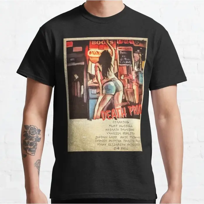 Death Proof Alternative 80s film vintage Pulp fiction T-shirt à manches courtes et col rond pour hom