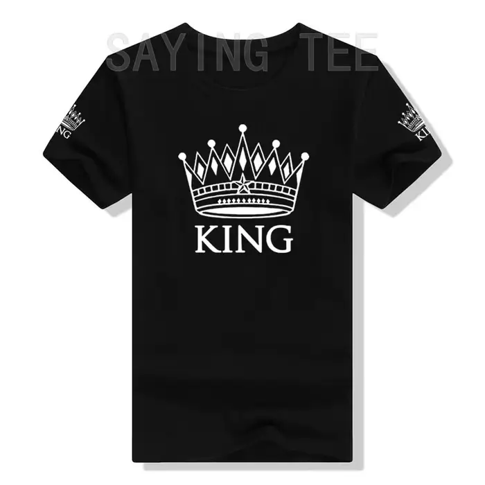 T-shirt graphique à manches courtes pour couples, ensemble de chemises assorties pour lui et sa rein