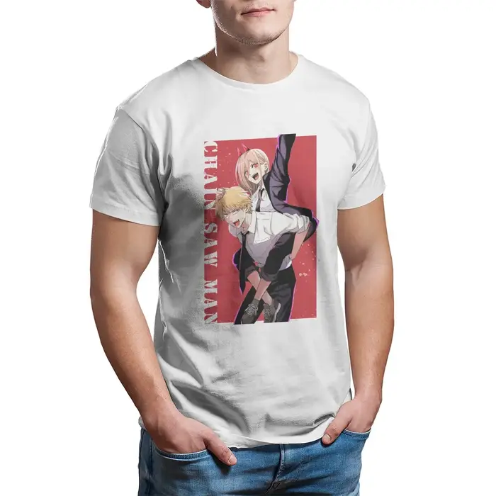 T-shirt homme tronçonneuse puissance rouge