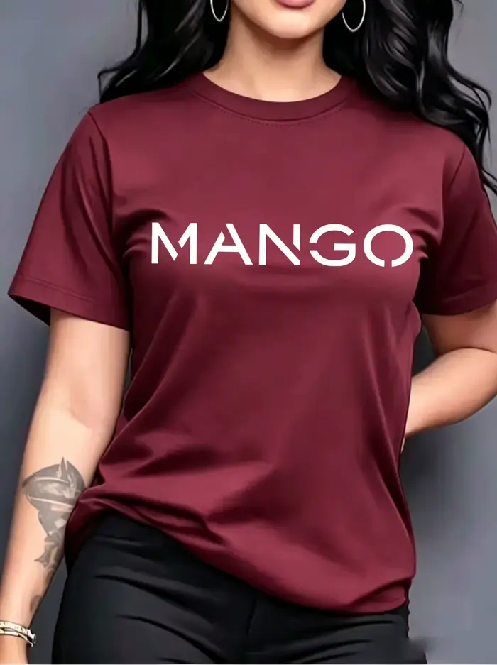 Nouveauté : T-shirts minimalistes pour femmes avec motif graphique MANGO