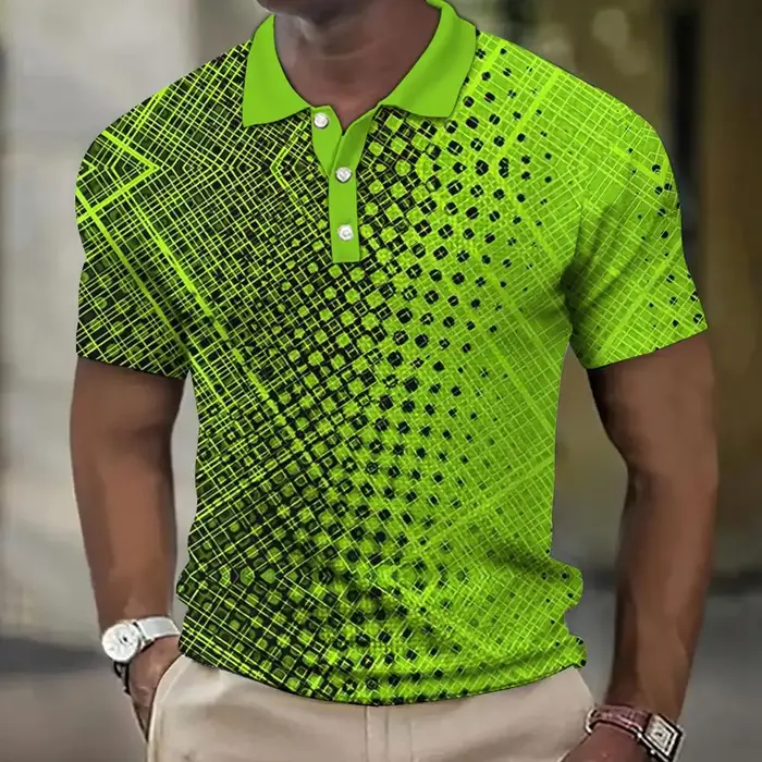 2023 Vente chaude Polo T-Shirt pour hommes 3d Spot imprimé vêtements