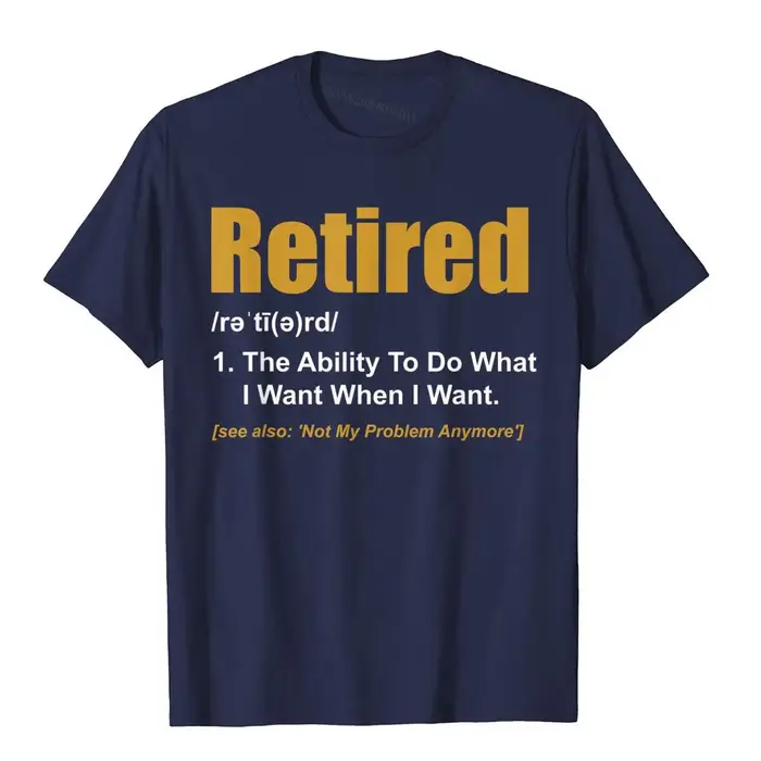 T-shirt en coton à la retraite pour hommes, T-shirt masculin populaire, CoolFitness, AV to Do When I