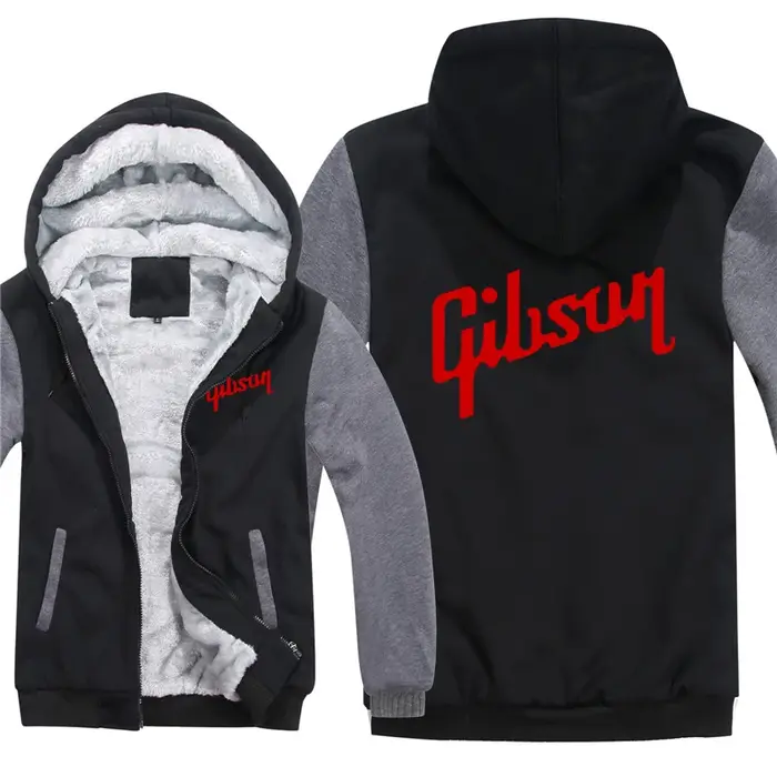 Gibson Les Paul sweat à capuche pour homme manteau hiver chaud polaire guitare
