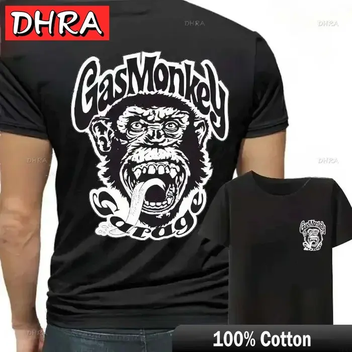 T-shirts en coton pour hommes Gas Monkeys Garage Piston