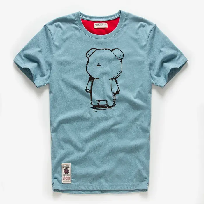 T-shirt à col rond en coton pour hommes