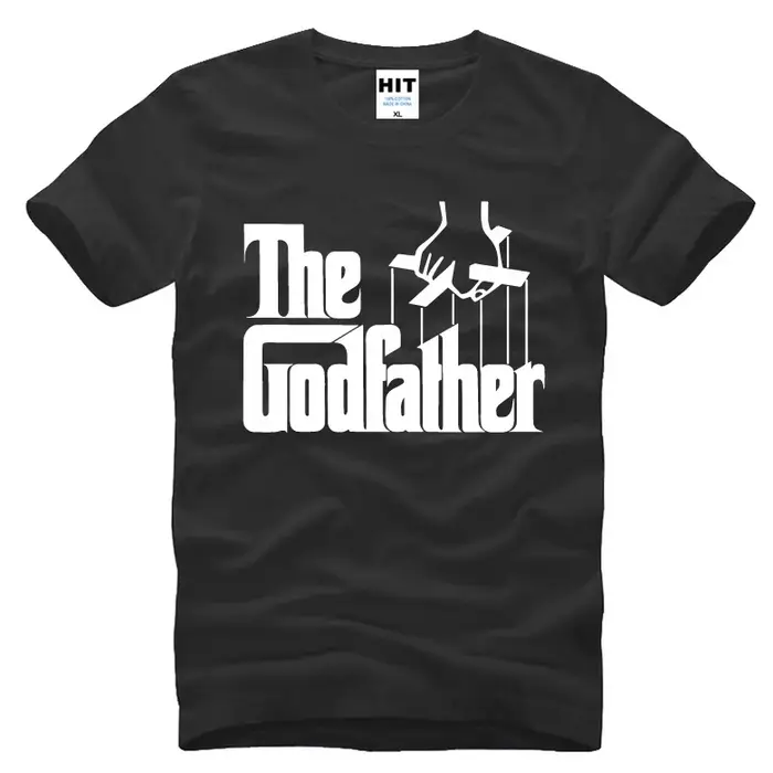 Mode le parrain t-shirts hommes lettre imprimé t-shirt à manches courtes coton décontracté dieu père