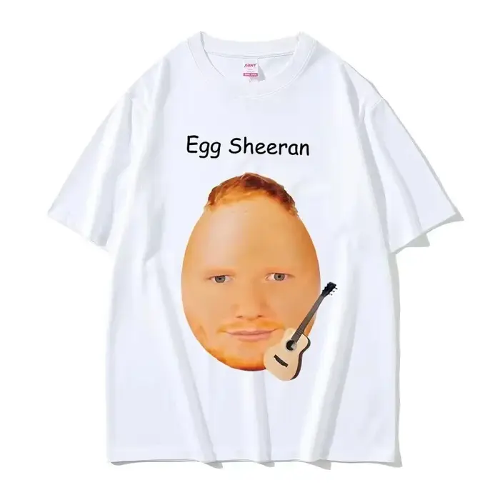 Oeuf drôle Ed Sheeran Meme T-shirts hommes femmes mode décontracté Harajuku T-shirts hommes col rond