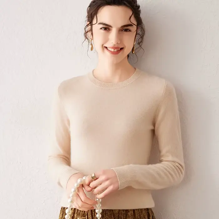 Pull en cachemire pur à 100 % pour femme