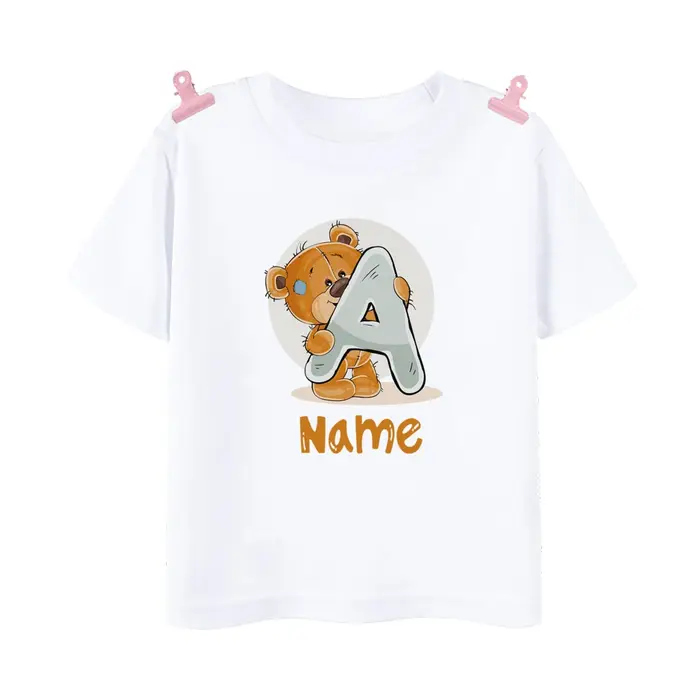 Personnalisé Anniversaire A-Z Chemise Initiale avec Nom T-Shirt Sauvage Tee Garçons ixD'anniversaire